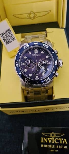 Invicta chronograph 100% original Gents wrist watch New Box packed 7