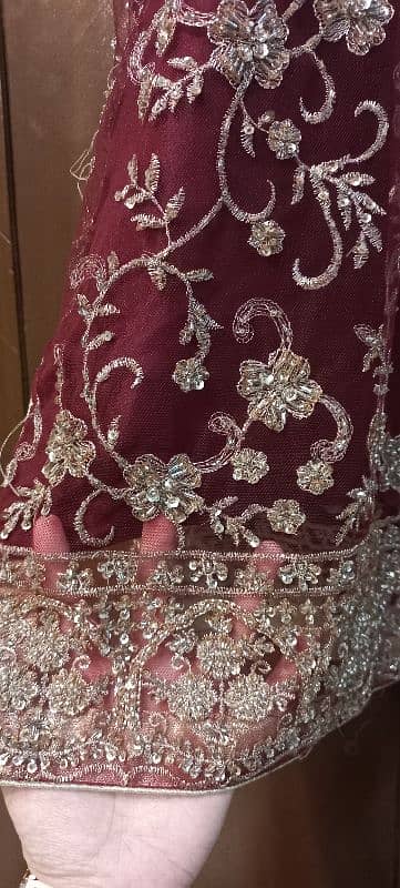 Mehroon wedding fency dress 2 pc 2