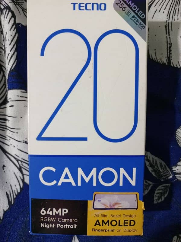 Tecno camon 20 with complete box Urgent sale 1