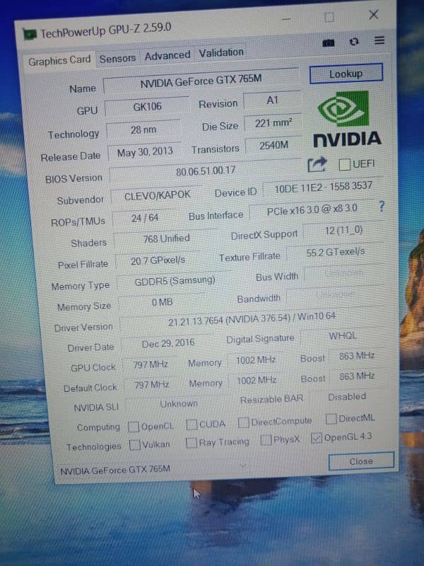 Sager laptop,i7 4th generation, GTX 765m 2gb 11