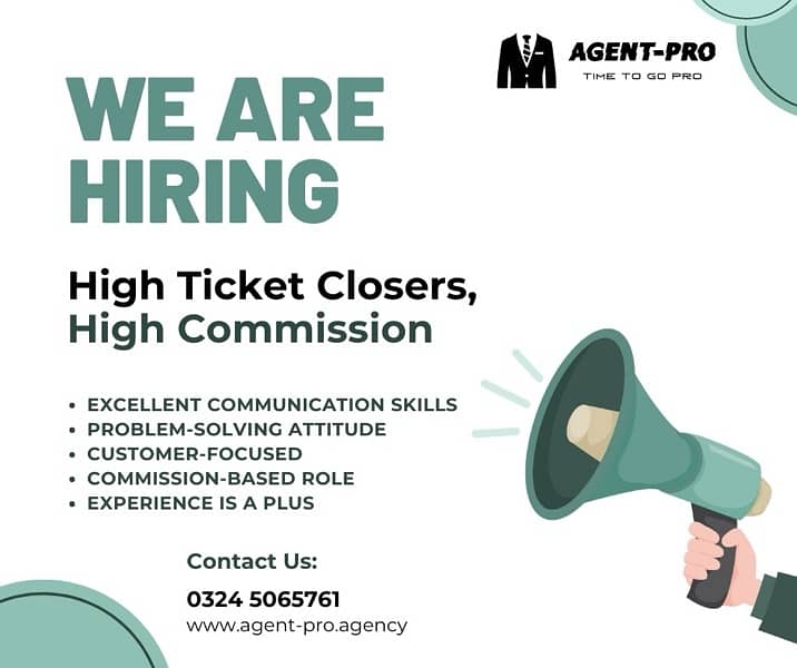 We're Hiring: High Ticket Closers! 0