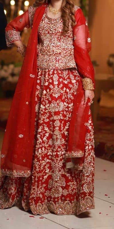 Red barat lehnga/wedding dress/formal dress/wedding wear 0