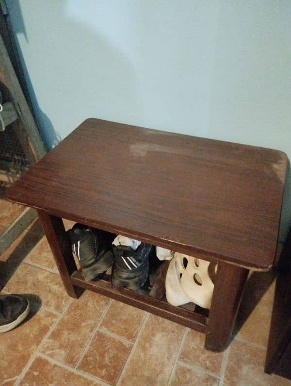 2 Pure Wood Side Tables for Sale. Heavy Wood 1