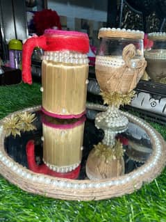 Dodh Pilae Set Include Mirror Jug Glass