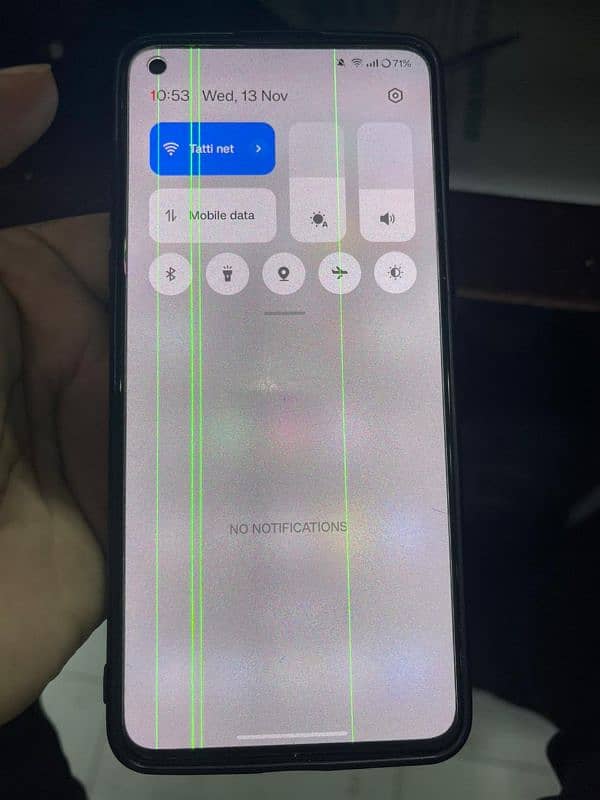 OnePlus 8T 8gb 128gb with 4 green lines 0