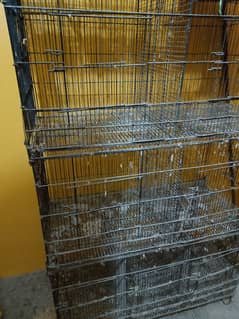 7 Portions Bird Cage - suitable for Love Birds, Budgies