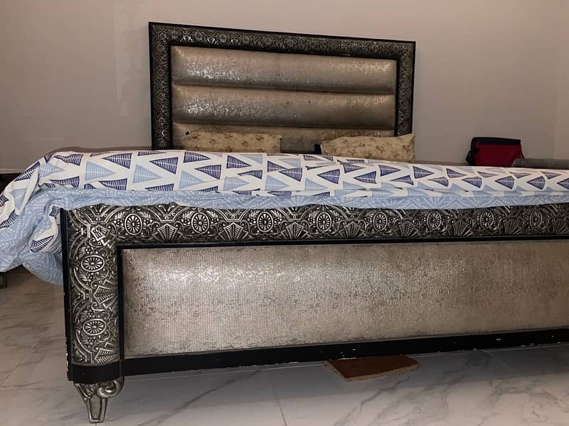 fancy black and silver king bed set 9