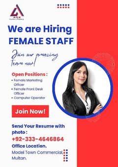 Female Marketing, FDO and Computer Operator