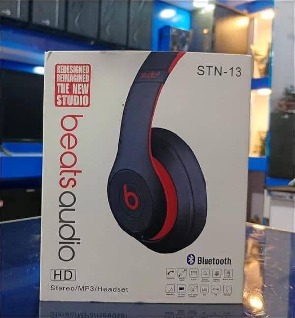 sleek black Bluetooth headphone with long battery life 0