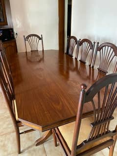 dining table - pure sheesham wood - with 8 chairs