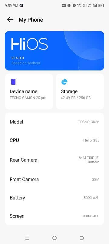 TECNO camon 20 7