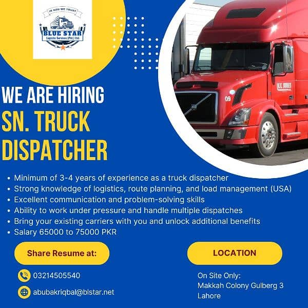 Sn. Manager Truck Dispatcher 0