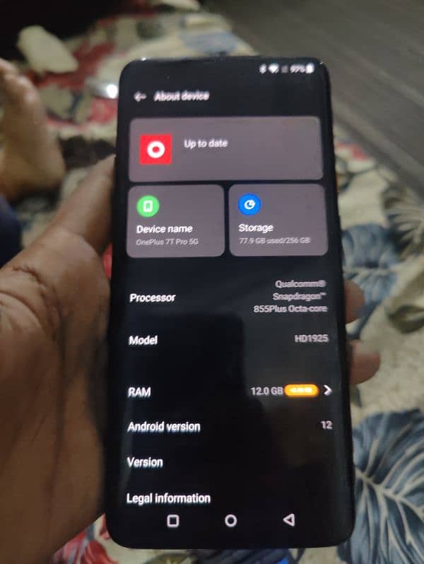 oneplus 7 mclaren 12+3 ram or 256gb h 4