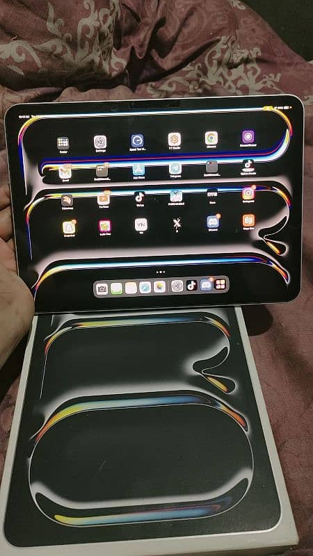 I PAD PRO M4 CHIP NEW JUST 1 MONTH USE 10/10 ARGENT SELL 03051122888 0