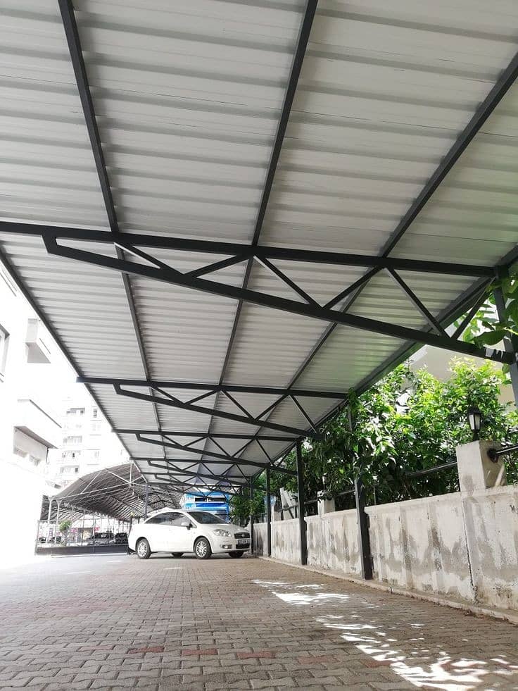 Steel shed , Canopy shed , steel car parking shed 0