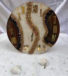 resin hand made clock