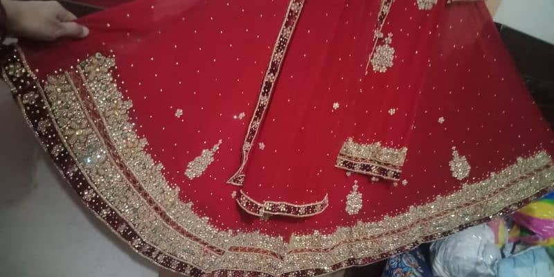 Bridal Dress Lahnga with fancy Clutch 3