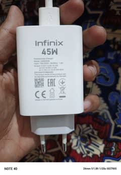 Infinix note 40 original charger