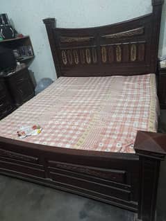 wooden bed