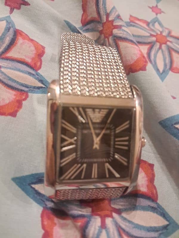 armani watch stainless steel silver addition 3