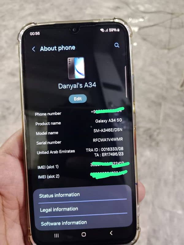 Samsung A34 8gb / 128 gb NoN PTA 0