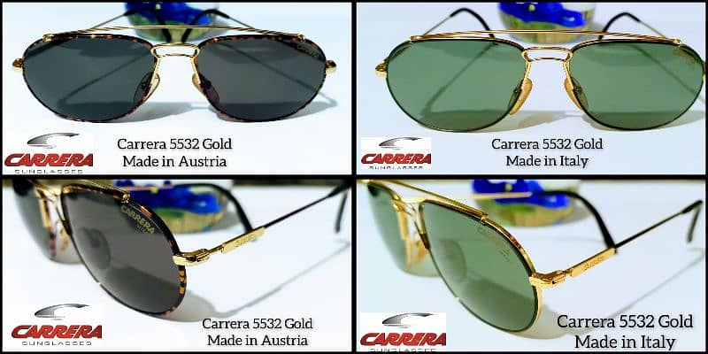 Gold Plated Carrera Ray Ban Wayfarer Burberry Versace Longines adidas 3