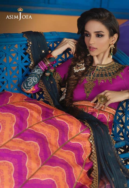 AJFC-58 EMBROIDERED TUSSUR SILK 3 PCS 5