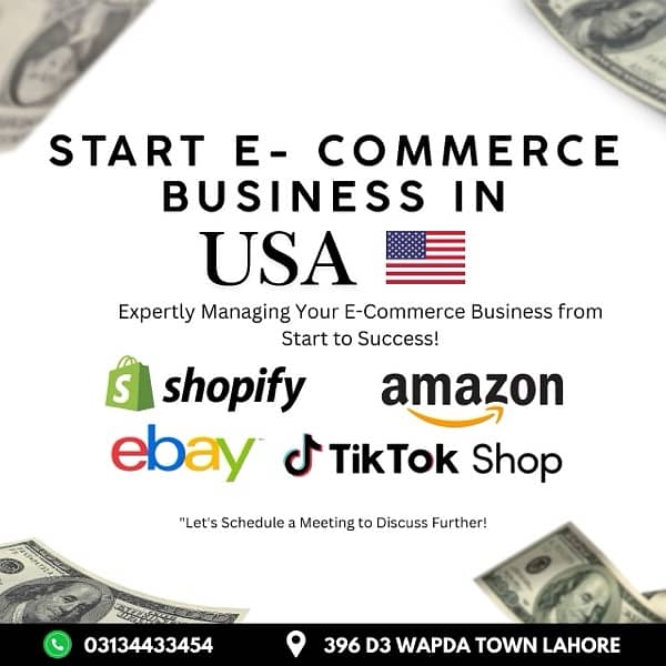 Start E-Commerce Amazon Shopify EBay Tiktokshop in USA 0