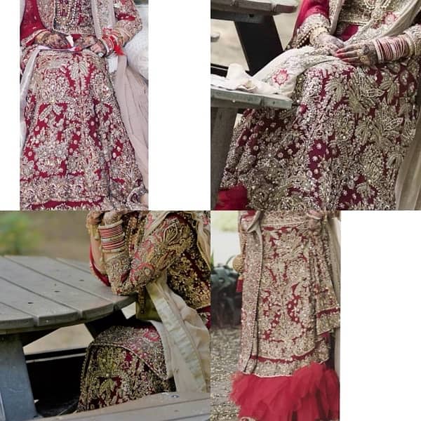 Pakistani branded brides wedding dress walima baraat engagement 1