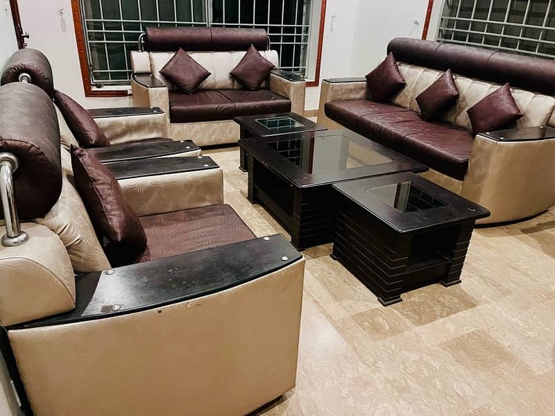 7 Seater Sofa Set with Table Set 0