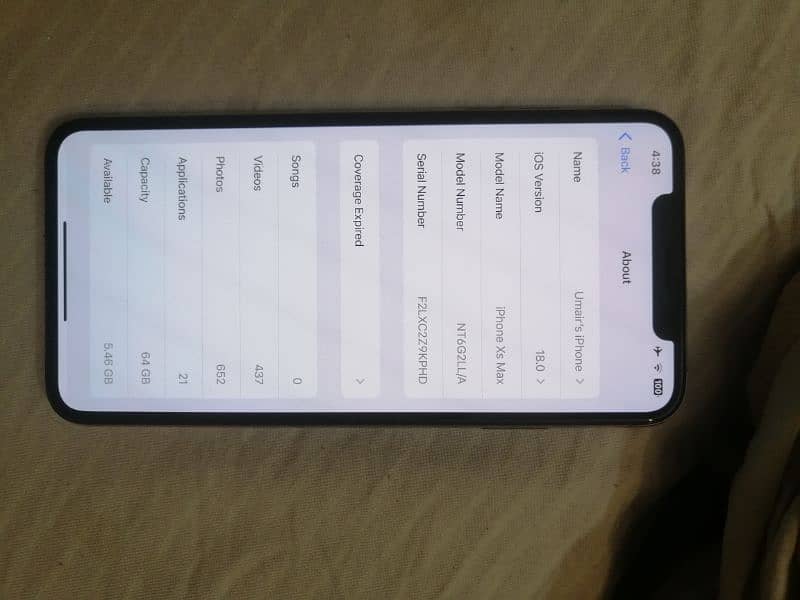 xs max NON PTA 64gb 8