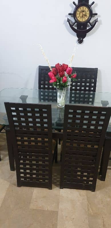 6 chairs dining table for sale 3