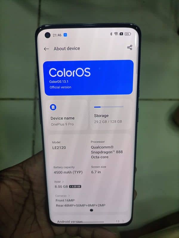 oneplus 9pro 12/128 non pta 2 month sim chalegi dot all ok 3