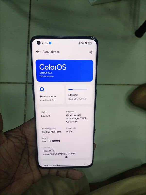 oneplus 9pro 12/128 non pta 2 month sim chalegi dot all ok 4