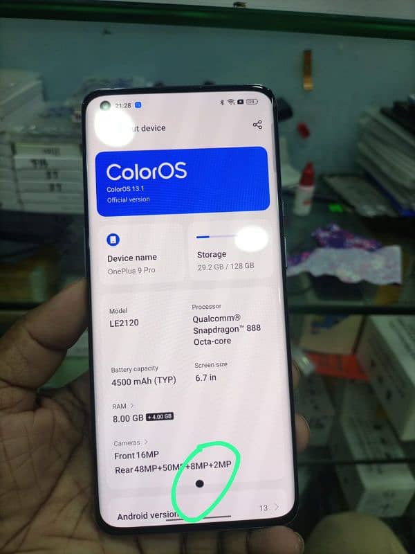 oneplus 9pro 12/128 non pta 2 month sim chalegi dot all ok 5