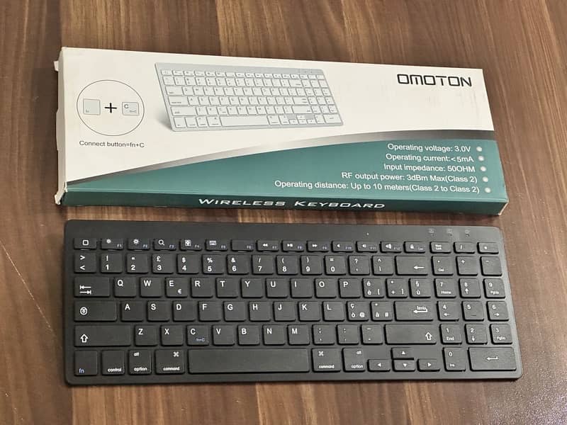 Wireless Keyboard Black - OMOTON - High Quality 0