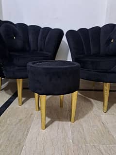 Butterfly chair set with cushions & coffee table