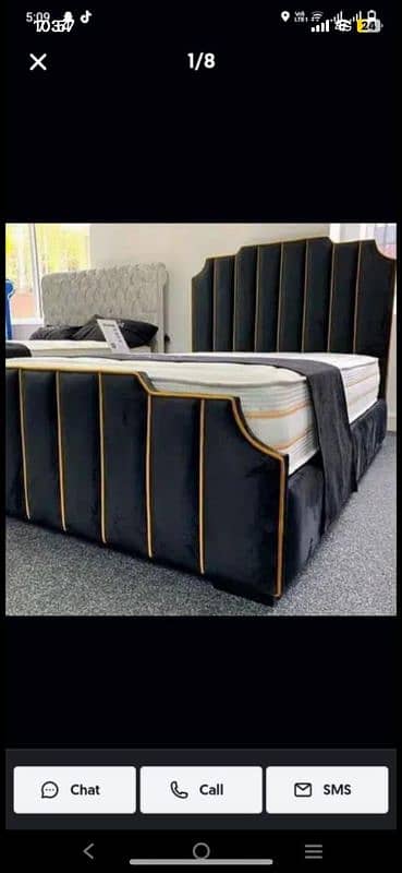 Queen Bed set/side tables/dressing table/home furniture/luxury bed 4