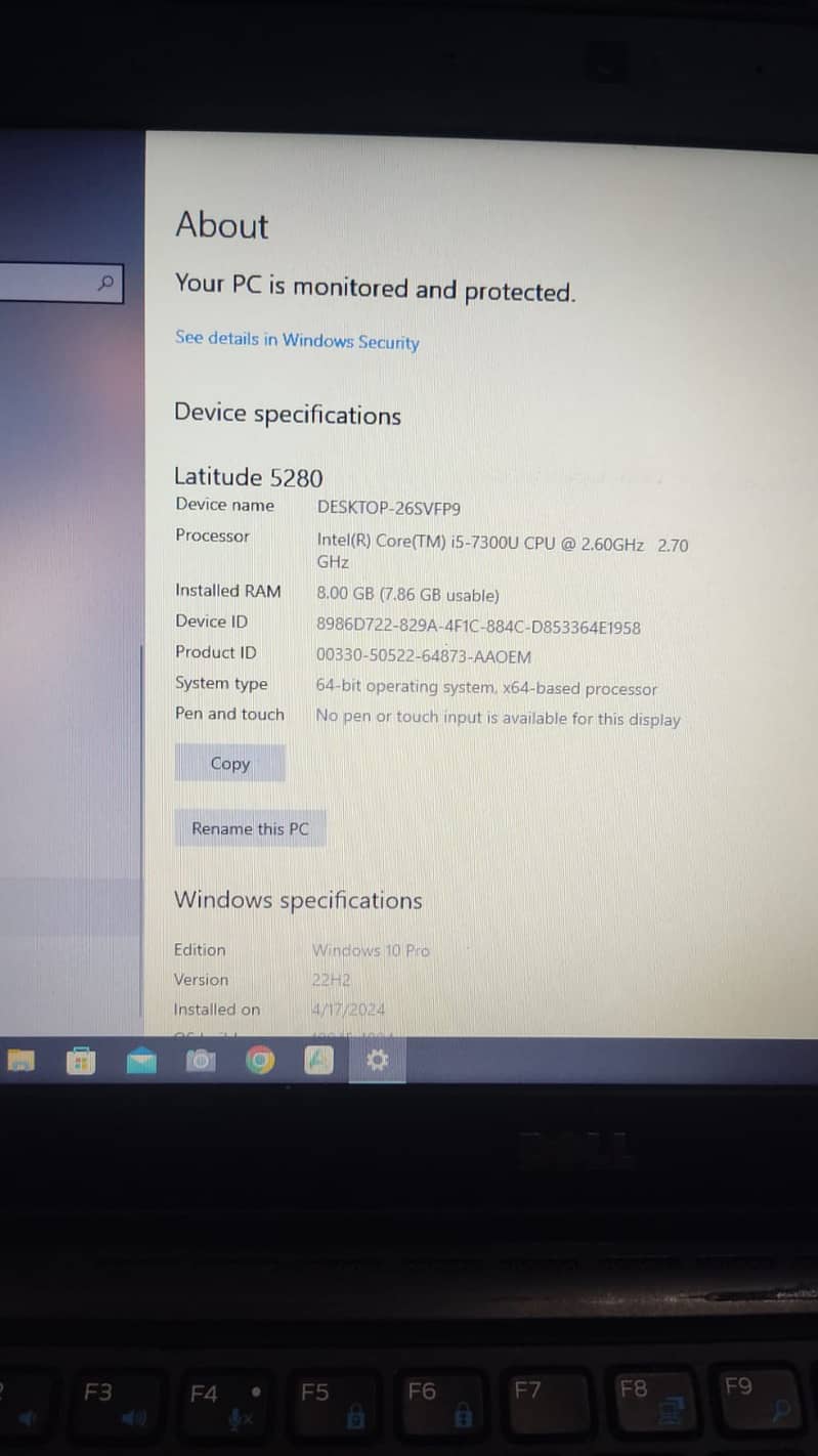 Laptop for sale that is core i5 7 gen 8gb ram 256gb ssd 3