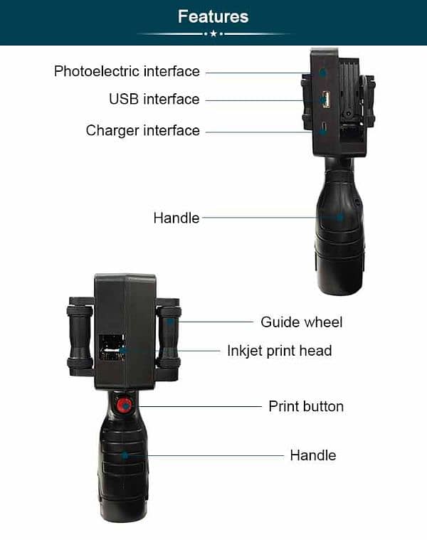 TIJ handheld inkjet printer/ expiry date industrial mini printer 5