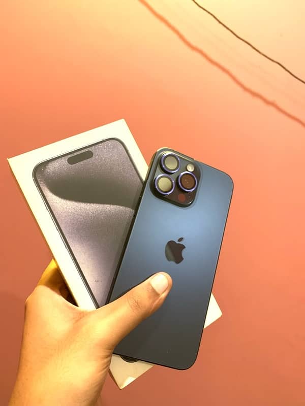 Iphone 15 pro max blue titanium Whatsapp num 03157623576 1