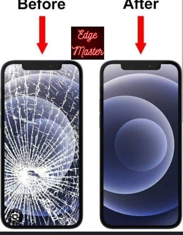 Crack Glass Change iPhone X, Xs max,11ProMax,12ProMax,13Promax,14pro 2