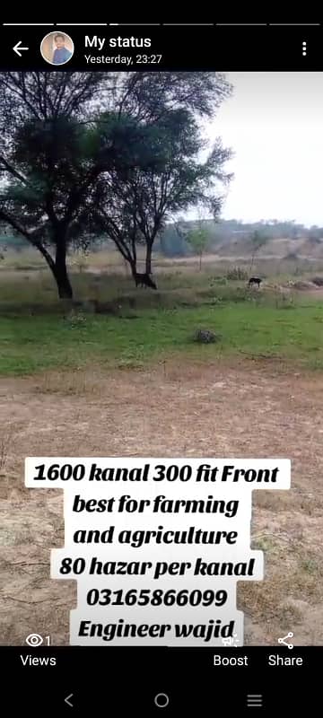 Beauty fully agriculture land for sale best for farming and investment agriculture land on 300 man carpet road 5