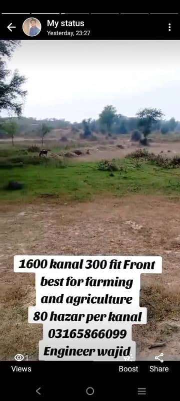 Beauty fully agriculture land for sale best for farming and investment agriculture land on 300 man carpet road 6