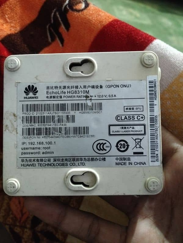 Huawei Fiber router XPon Onu  1G Gigabit Onu 1