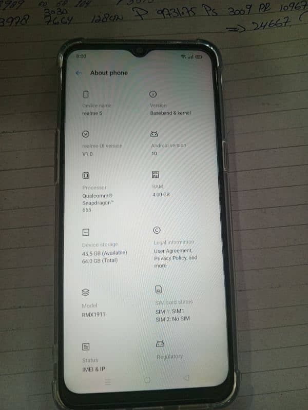 realme 5 with box 4/64 5