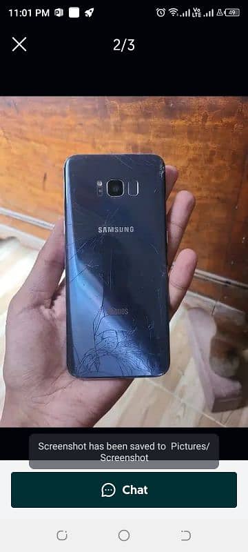 s8 mobile glass tota howa hai aur ek dot hai moble chalne main ok hai 1