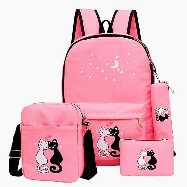 Girls canvas Backpack set 5