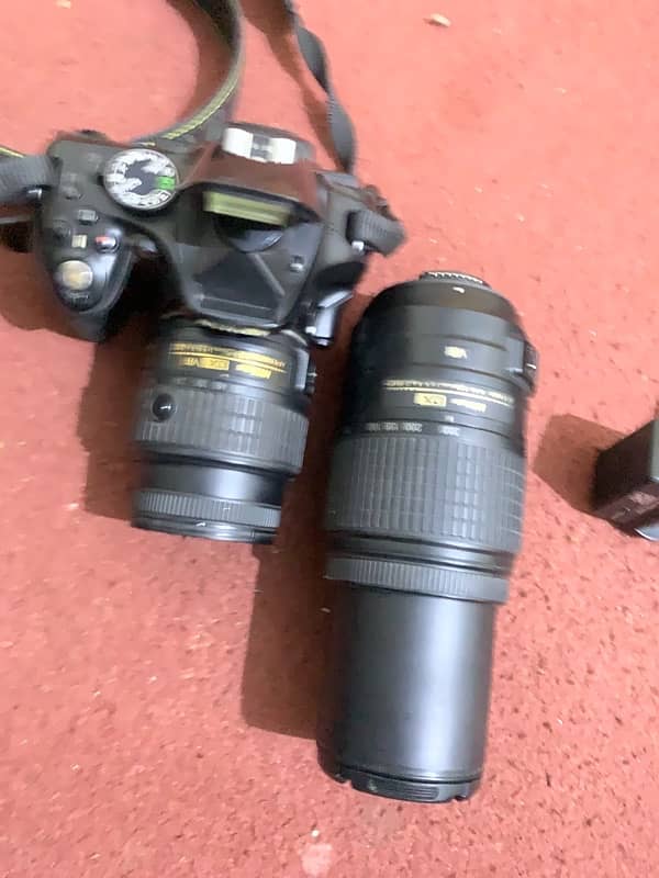 nikon d5200 with 2 lenses 2