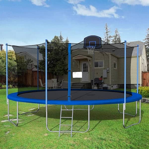 Trampoline | Jumping Pad | Round Trampoline | Kids Toy|With safety net 0